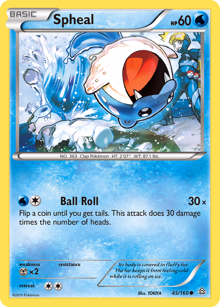 Spheal Pokemon card (45/160, Primal Clash)