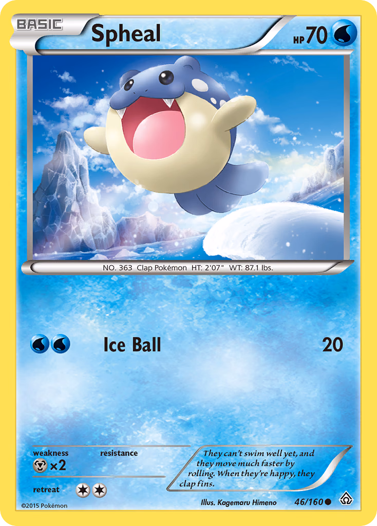 Spheal Pokemon card (46/160, Primal Clash)