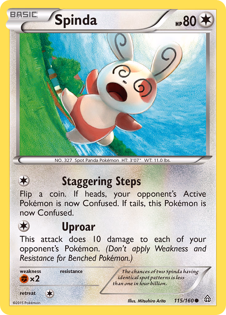 Spinda Pokemon card (115/160, Primal Clash)