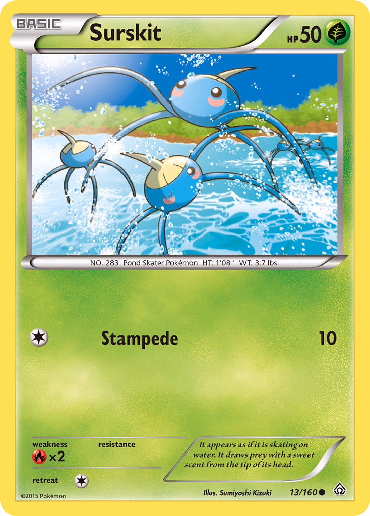 Surskit Pokemon card (13/160, Primal Clash)