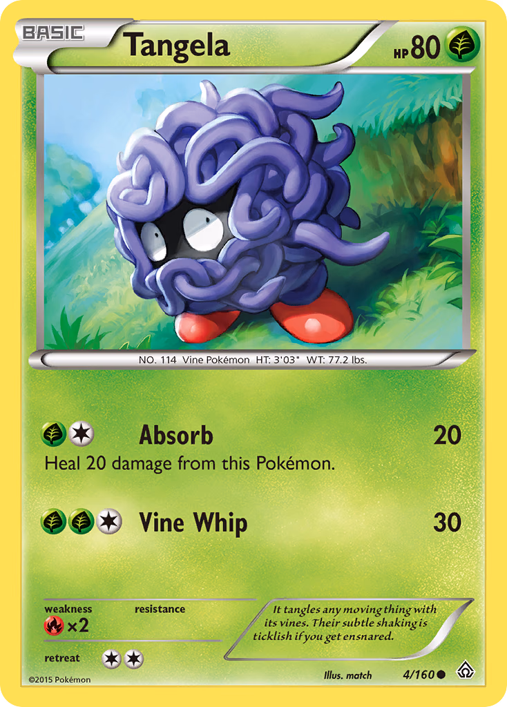 Tangela Pokemon card (4/160, Primal Clash)