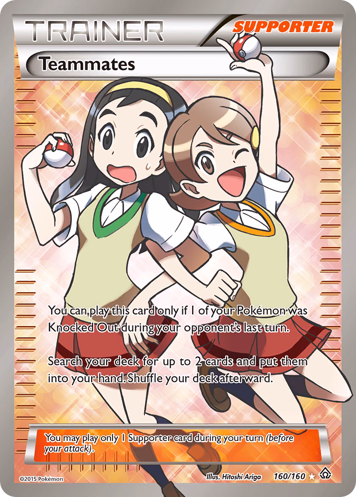Teammates Pokemon card (160/160, Primal Clash)