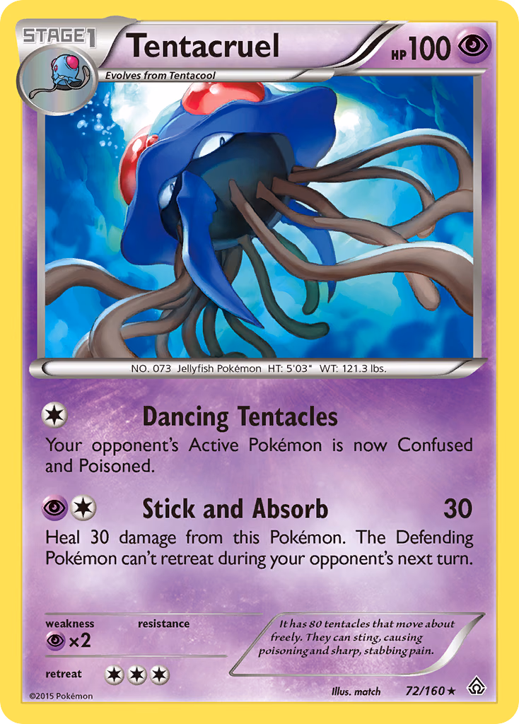 Tentacruel Pokemon card (72/160, Primal Clash)