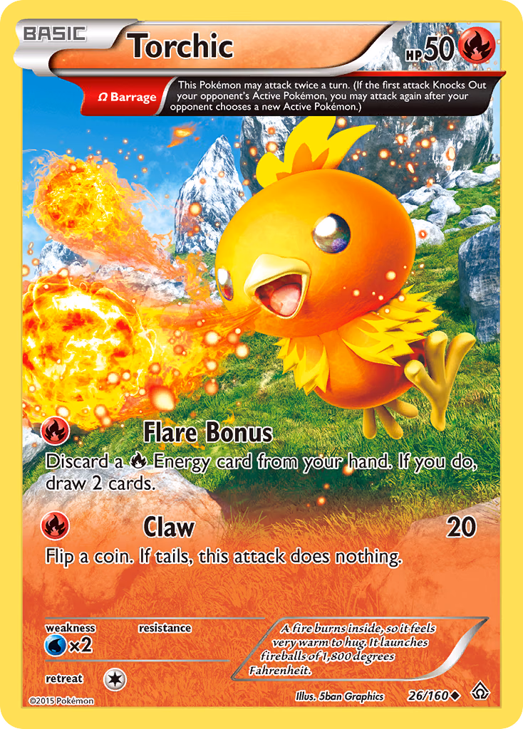 Torchic Pokemon card (26/160, Primal Clash)