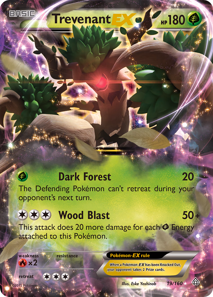 Trevenant-EX Pokemon card (19/160, Primal Clash)