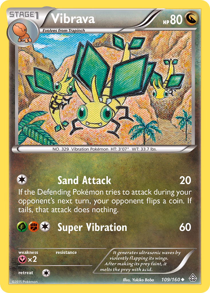 Vibrava Pokemon card (109/160, Primal Clash)