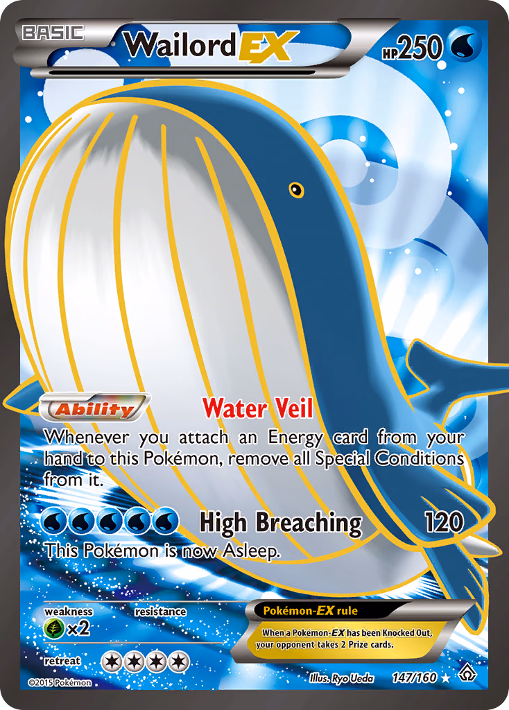 Wailord-EX Pokemon card (147/160, Primal Clash)