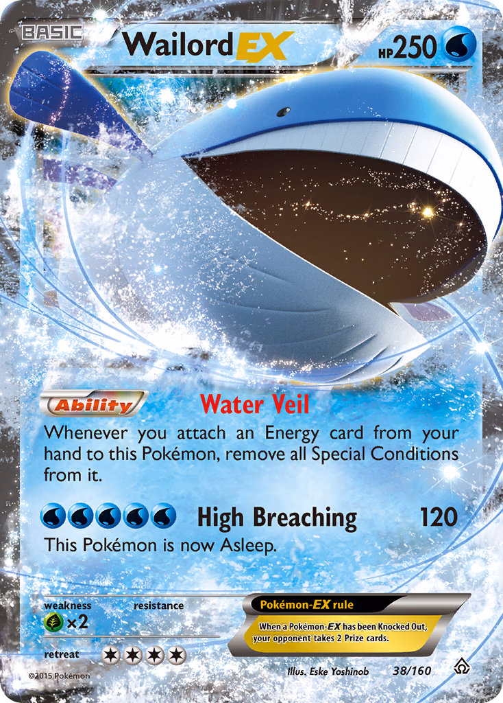 Wailord-EX Pokemon card (38/160, Primal Clash)