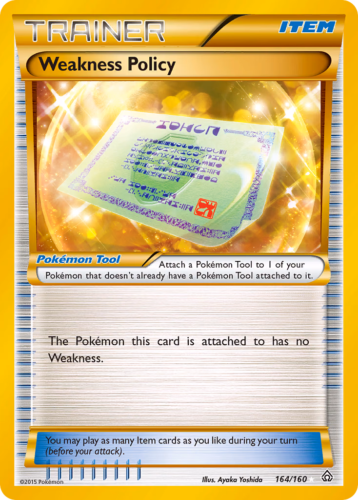 Weakness Policy Pokemon card (164/160, Primal Clash)