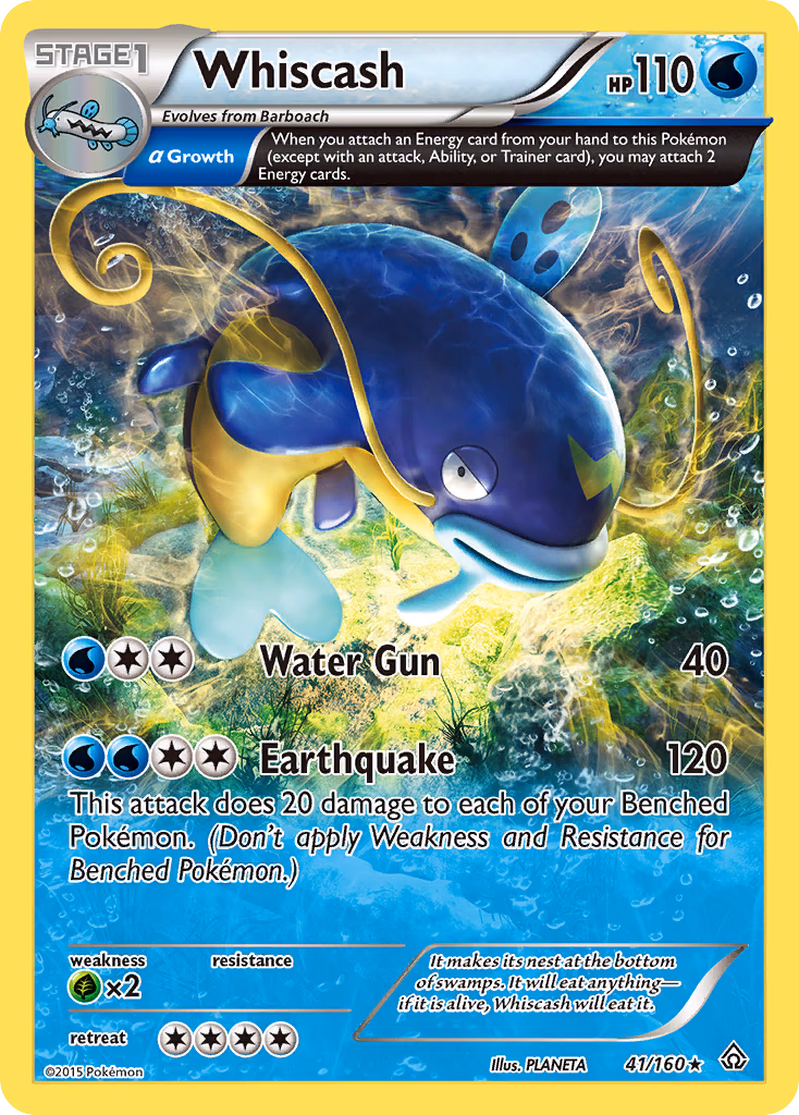 Whiscash Pokemon card (41/160, Primal Clash)