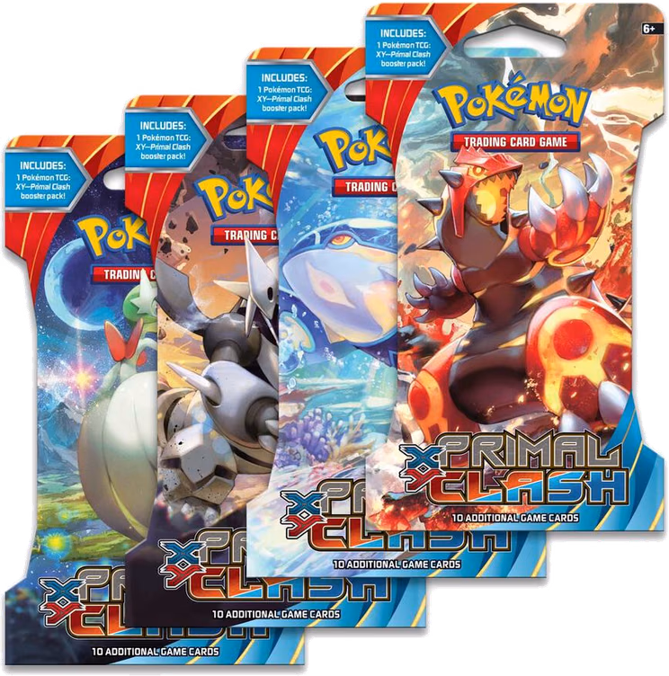 Pokemon Primal Clash Sleeved Booster Pack Art Bundle [Set of 4]