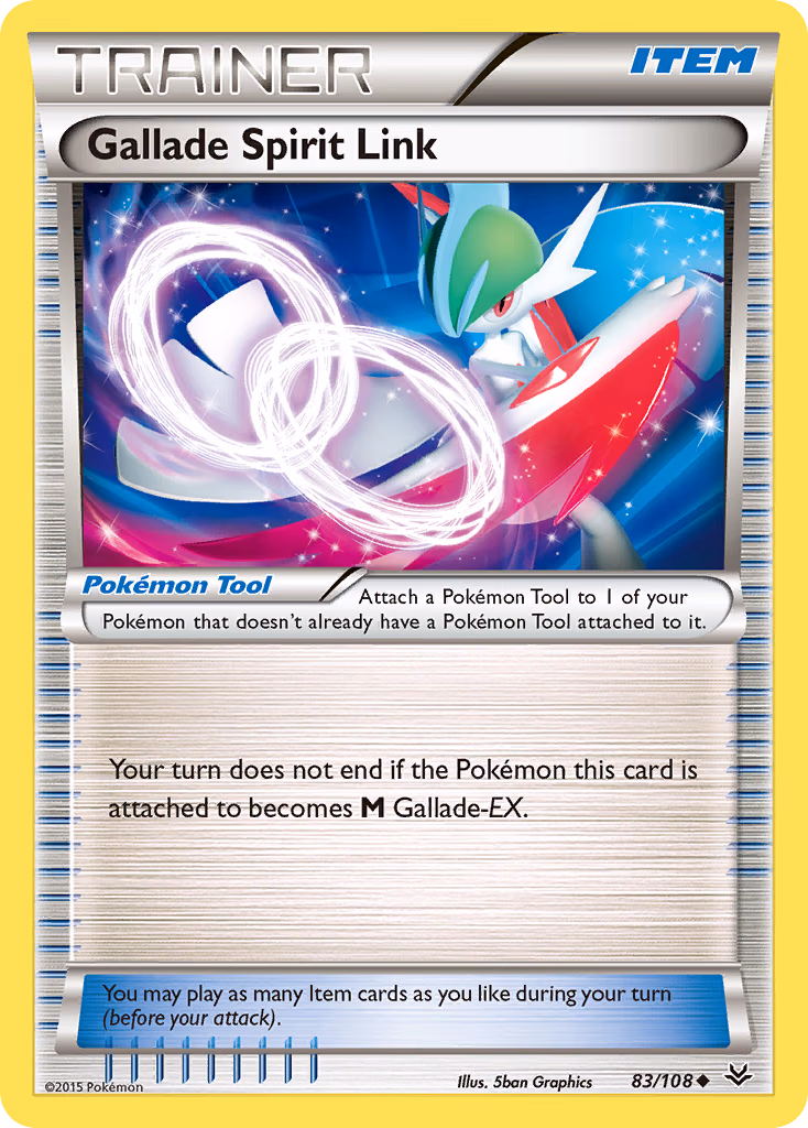 Gallade Spirit Link Pokemon card (83/108, Roaring Skies)