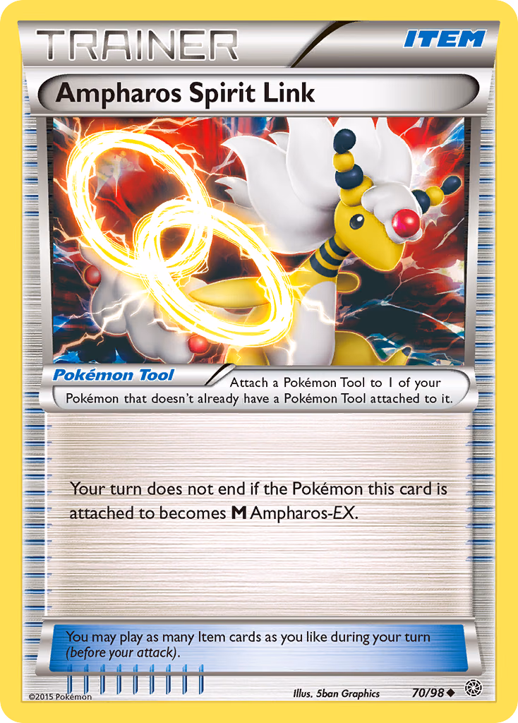 Ampharos Spirit Link Pokemon card (70/98, Ancient Origins)