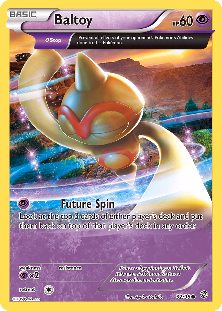 Baltoy Pokemon card (32/98, Ancient Origins)