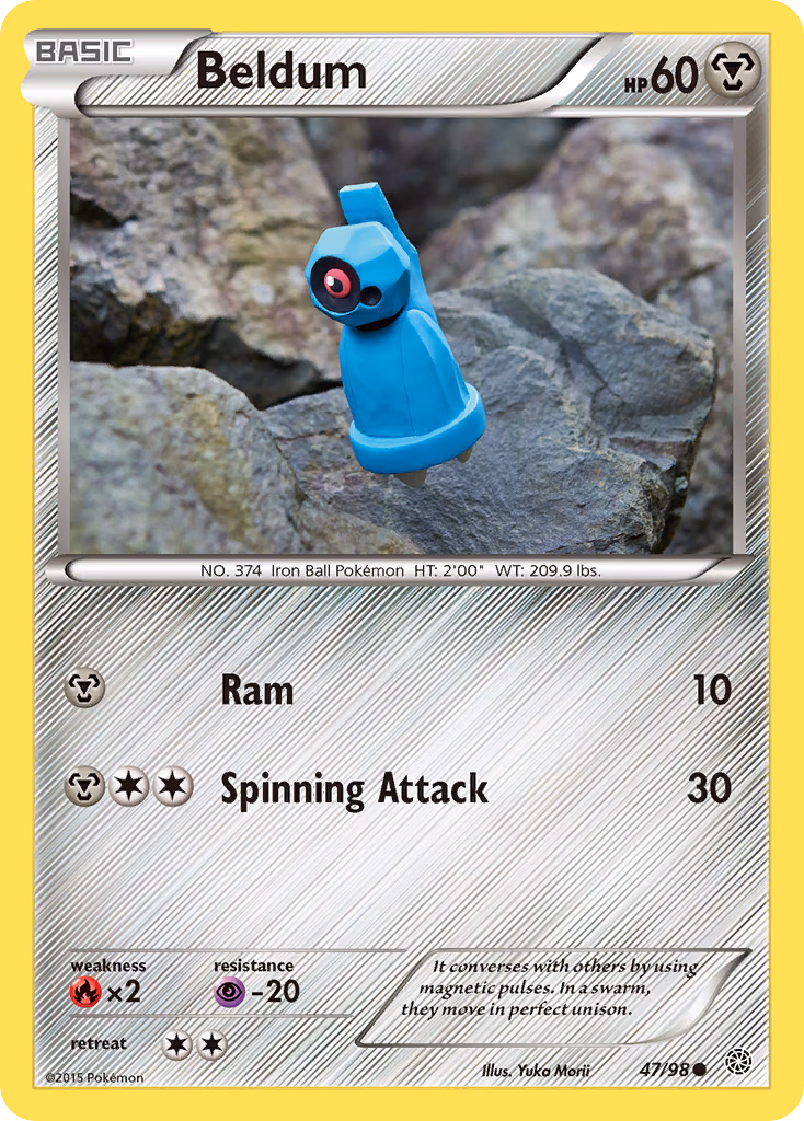 Beldum Pokemon card (47/98, Ancient Origins)