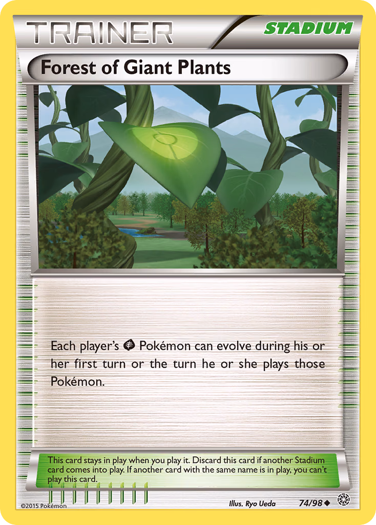 Forest of Giant Plants Pokemon card (74/98, Ancient Origins)