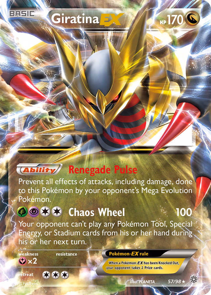 Giratina-EX Pokemon card (57/98, Ancient Origins)