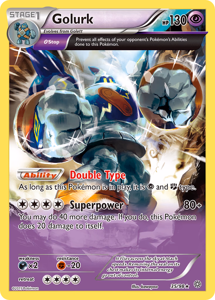 Golurk Pokemon card (35/98, Ancient Origins)