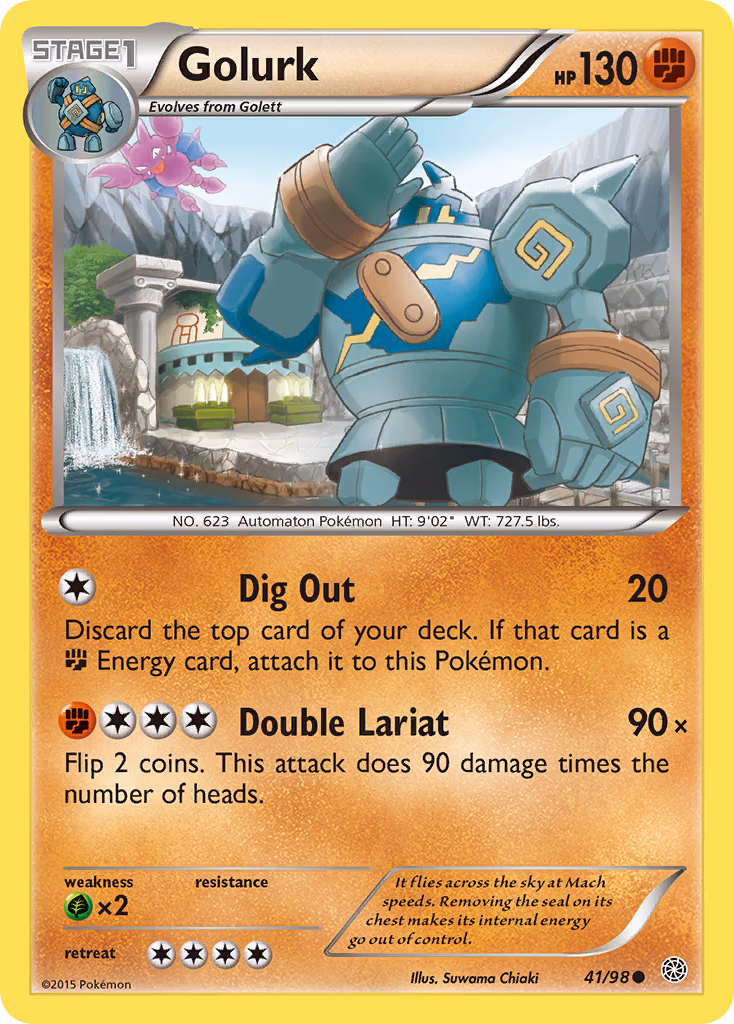 Golurk Pokemon card (41/98, Ancient Origins)