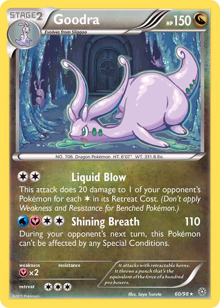 Goodra Pokemon card (60/98, Ancient Origins)