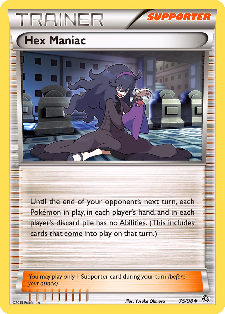 Hex Maniac Pokemon card (75/98, Ancient Origins)