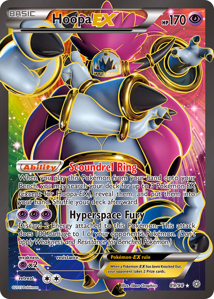 Hoopa-EX Pokemon card (89/98, Ancient Origins)