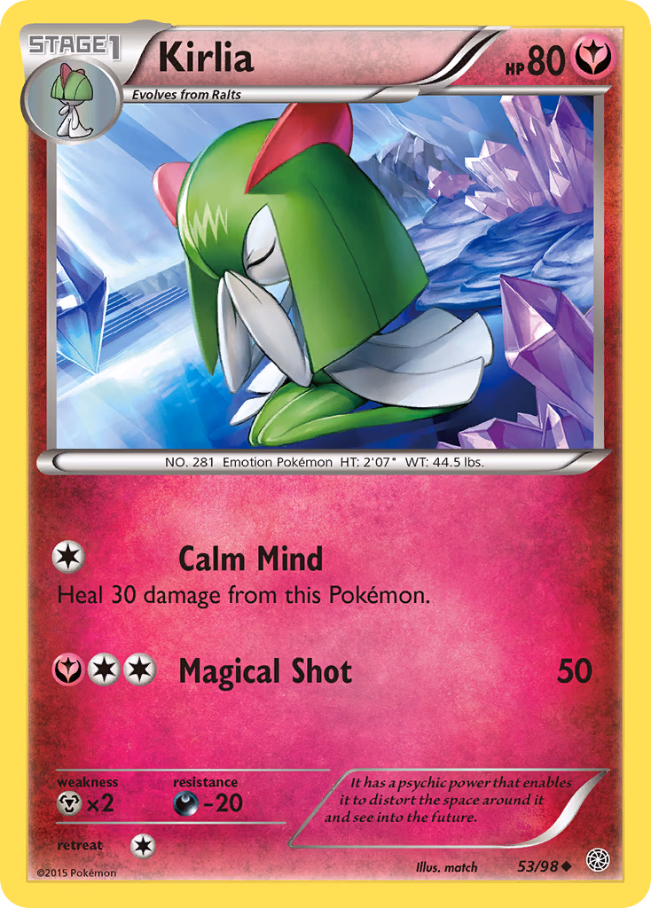 Kirlia Pokemon card (53/98, Ancient Origins)