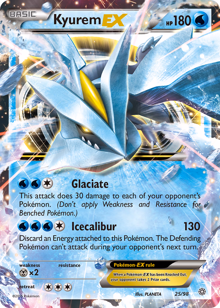 Kyurem-EX Pokemon card (25/98, Ancient Origins)