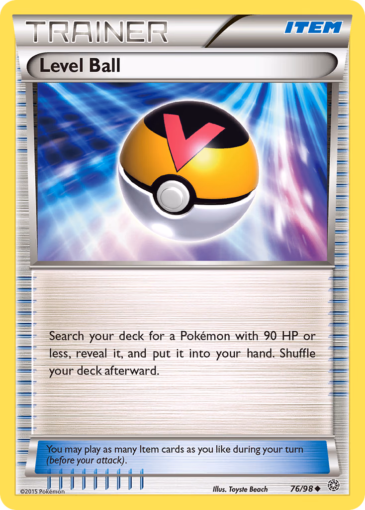 Level Ball Pokemon card (76/98, Ancient Origins)