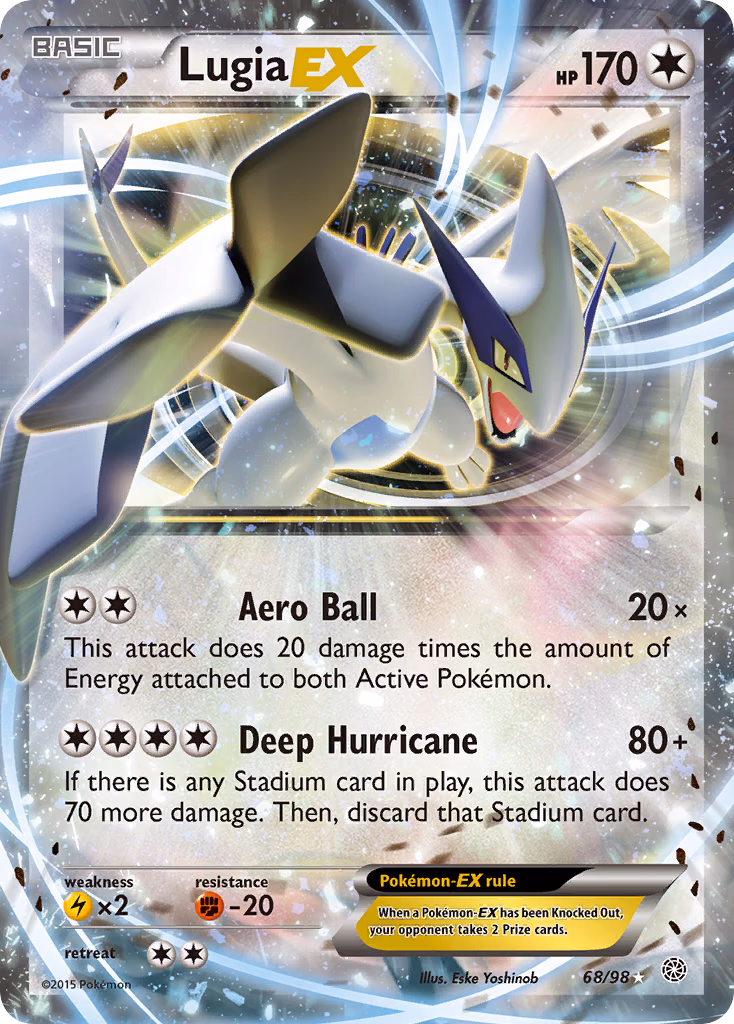 Lugia-EX Pokemon card (68/98, Ancient Origins)