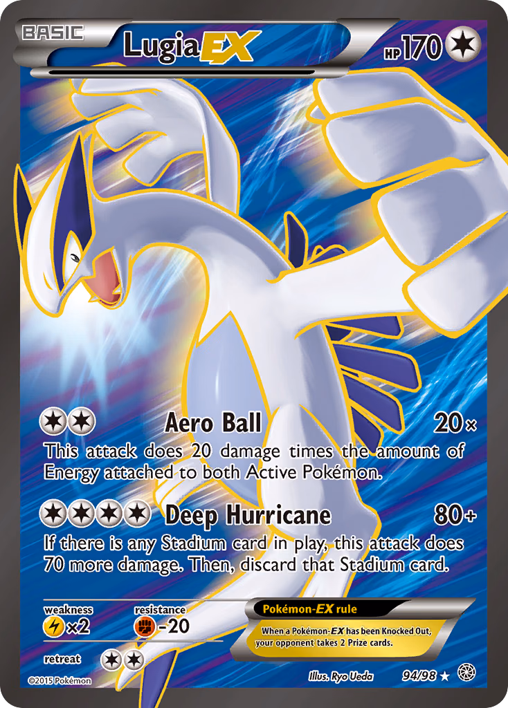 Lugia-EX Pokemon card (94/98, Ancient Origins)