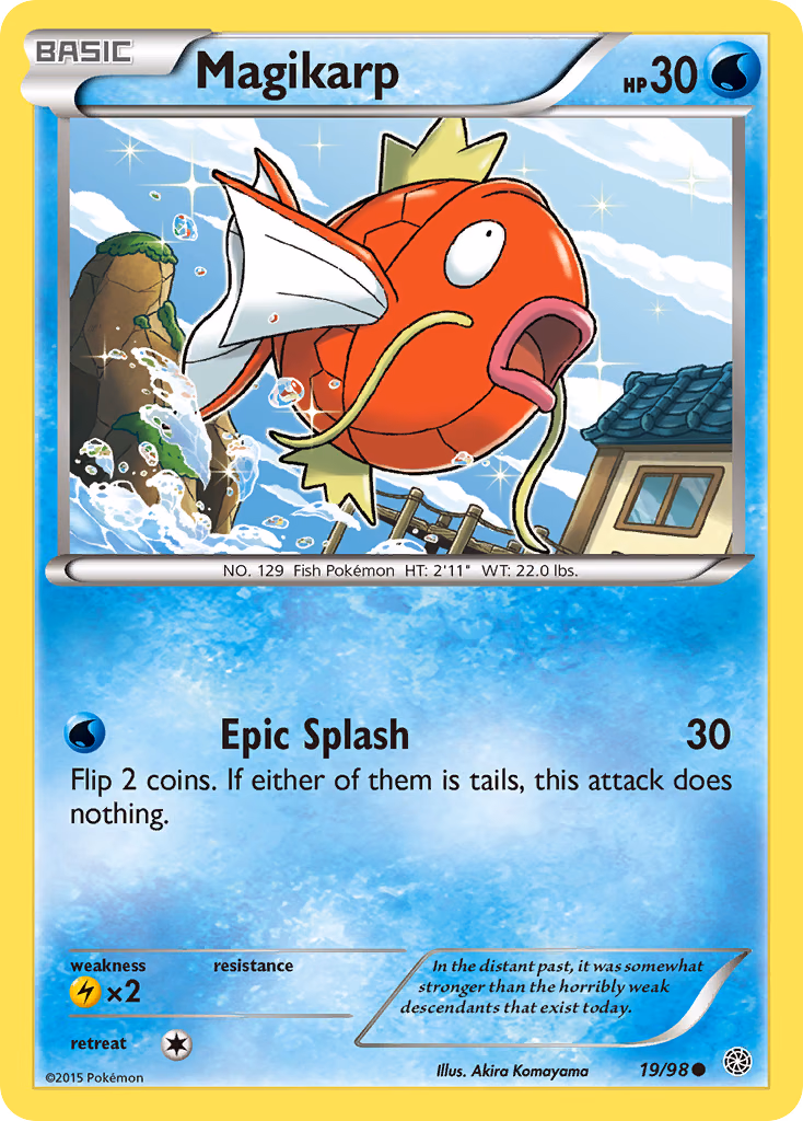 Magikarp Pokemon card (19/98, Ancient Origins)