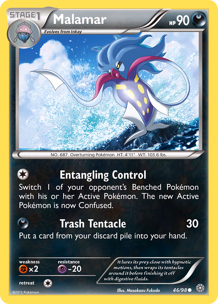 Malamar Pokemon card (46/98, Ancient Origins)