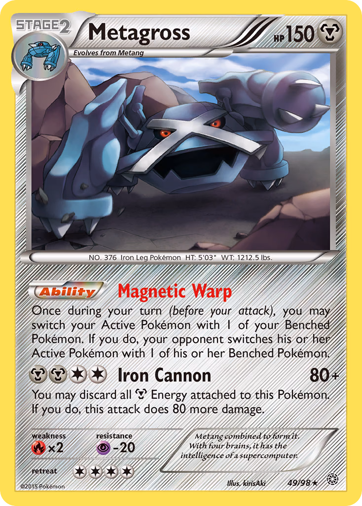 Metagross Pokemon card (49/98, Ancient Origins)