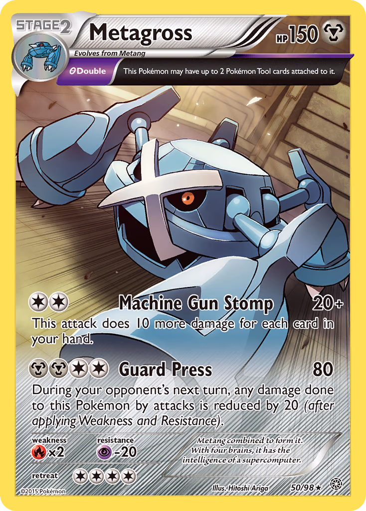Metagross Pokemon card (50/98, Ancient Origins)