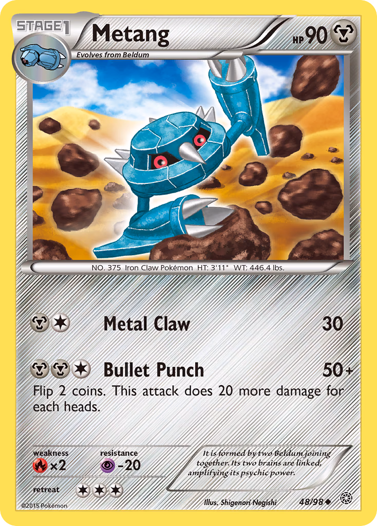 Metang Pokemon card (48/98, Ancient Origins)