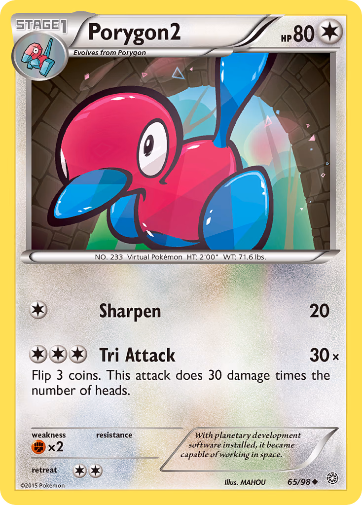 Porygon2 Pokemon card (65/98, Ancient Origins)