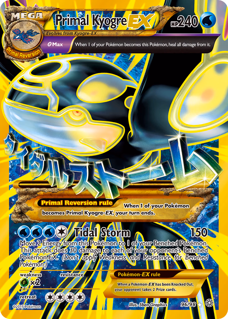 Primal Kyogre-EX Pokemon card (96/98, Ancient Origins)