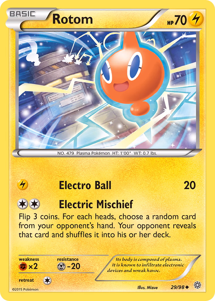 Rotom Pokemon card (29/98, Ancient Origins)