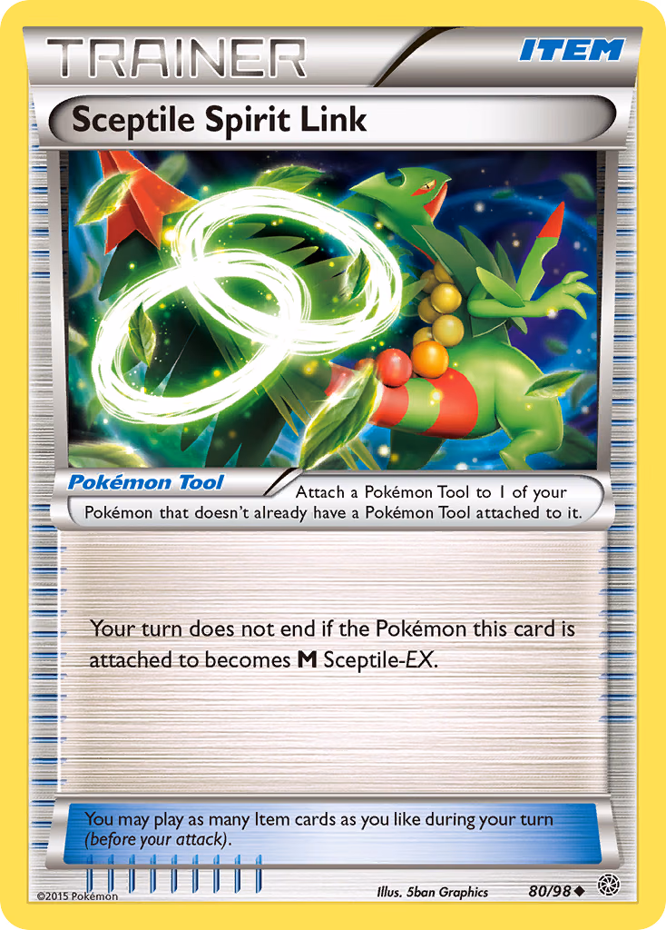 Sceptile Spirit Link Pokemon card (80/98, Ancient Origins)