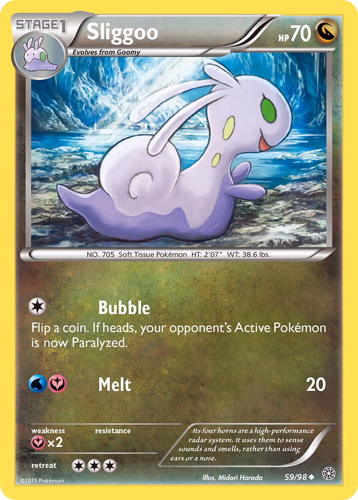 Sliggoo Pokemon card (59/98, Ancient Origins)