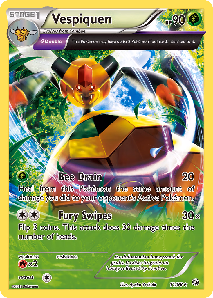 Vespiquen Pokemon card (11/98, Ancient Origins)