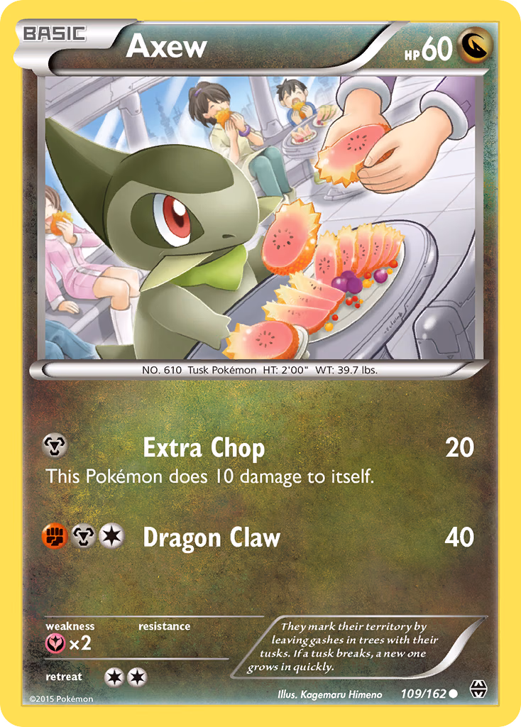 Axew Pokemon card (109/162, BREAKthrough)