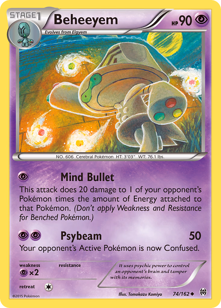 Beheeyem Pokemon card (74/162, BREAKthrough)