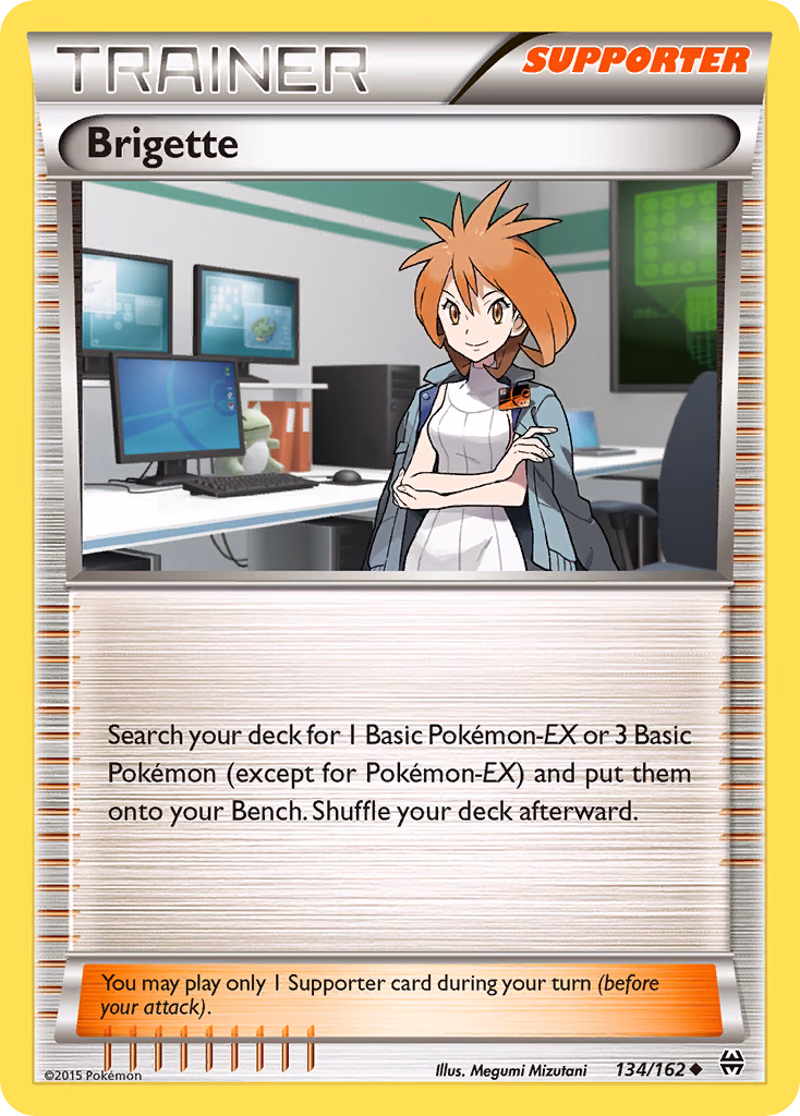 Brigette Pokemon card (134/162, BREAKthrough)