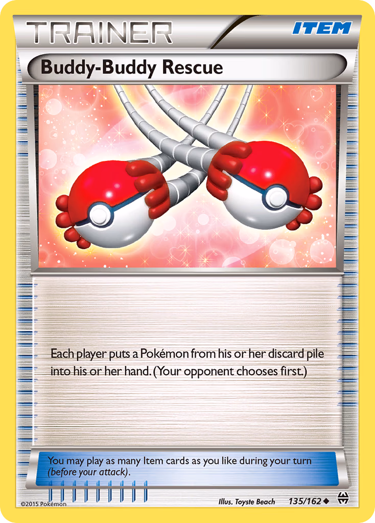 Buddy-Buddy Rescue Pokemon card (135/162, BREAKthrough)