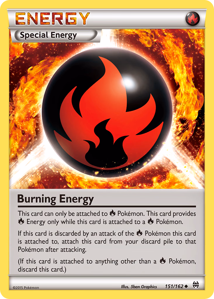 Burning Energy Pokemon card (151/162, BREAKthrough)