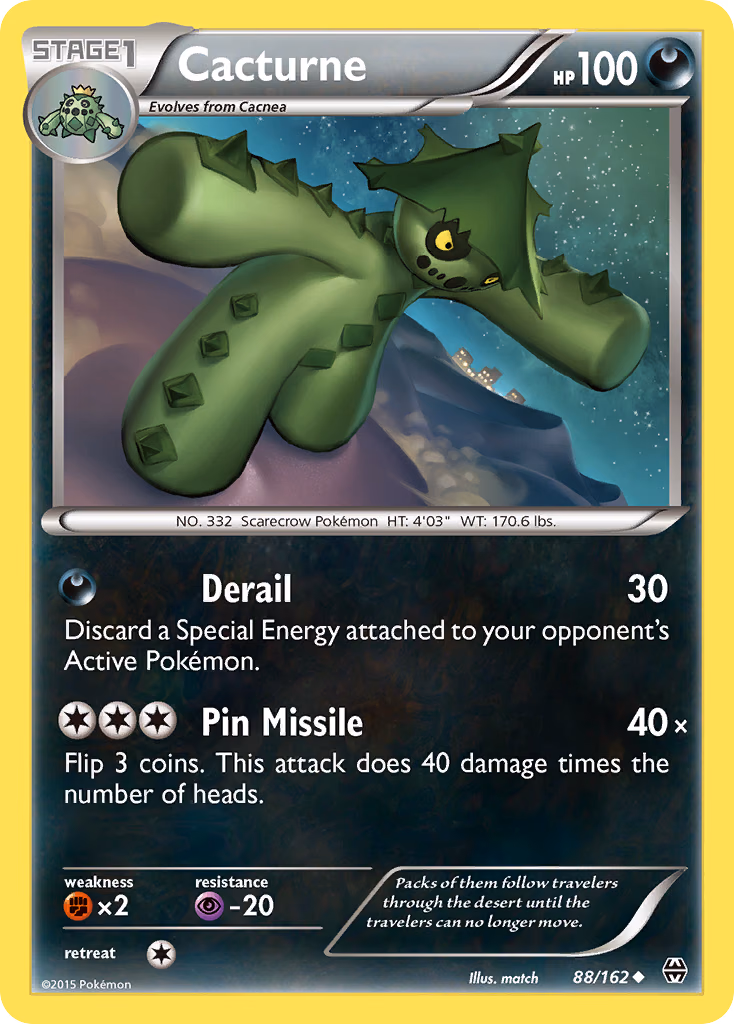 Cacturne Pokemon card (88/162, BREAKthrough)