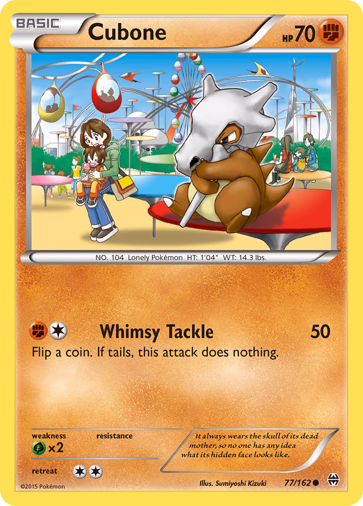 Cubone Pokemon card (77/162, BREAKthrough)
