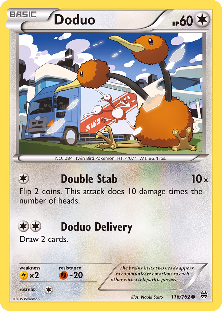 Doduo Pokemon card (116/162, BREAKthrough)